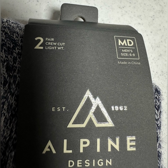Alpine Design Ragg Hiking Socks - 2 pack NWT - Picture 3 of 5